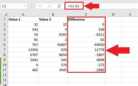 if odd excel|excel formula difference between two cells.